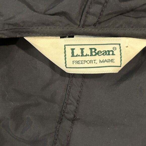 Vintage 80s 90s L.L. Bean Full Zip Hooded Windbreaker Jacket USA Men’s Sz M/L - Picture 3 of 12